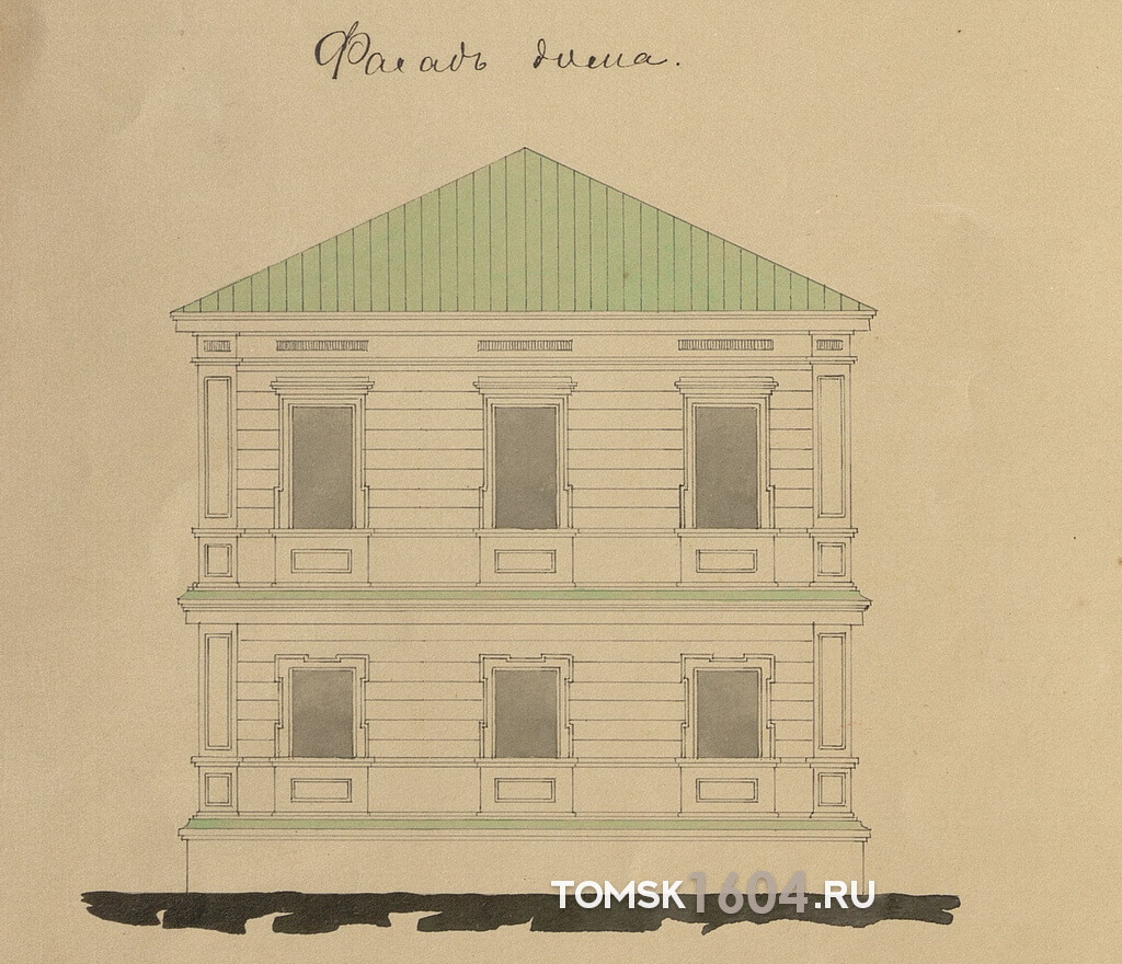 Проект дома В.Д. Тецкова. 1896г. Источник: ГАТО.