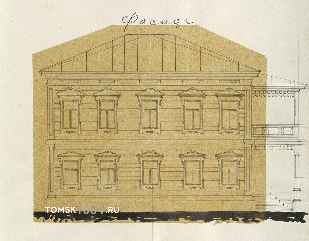 Проект дома Таловского. 1893г. Источник: ГАТО.