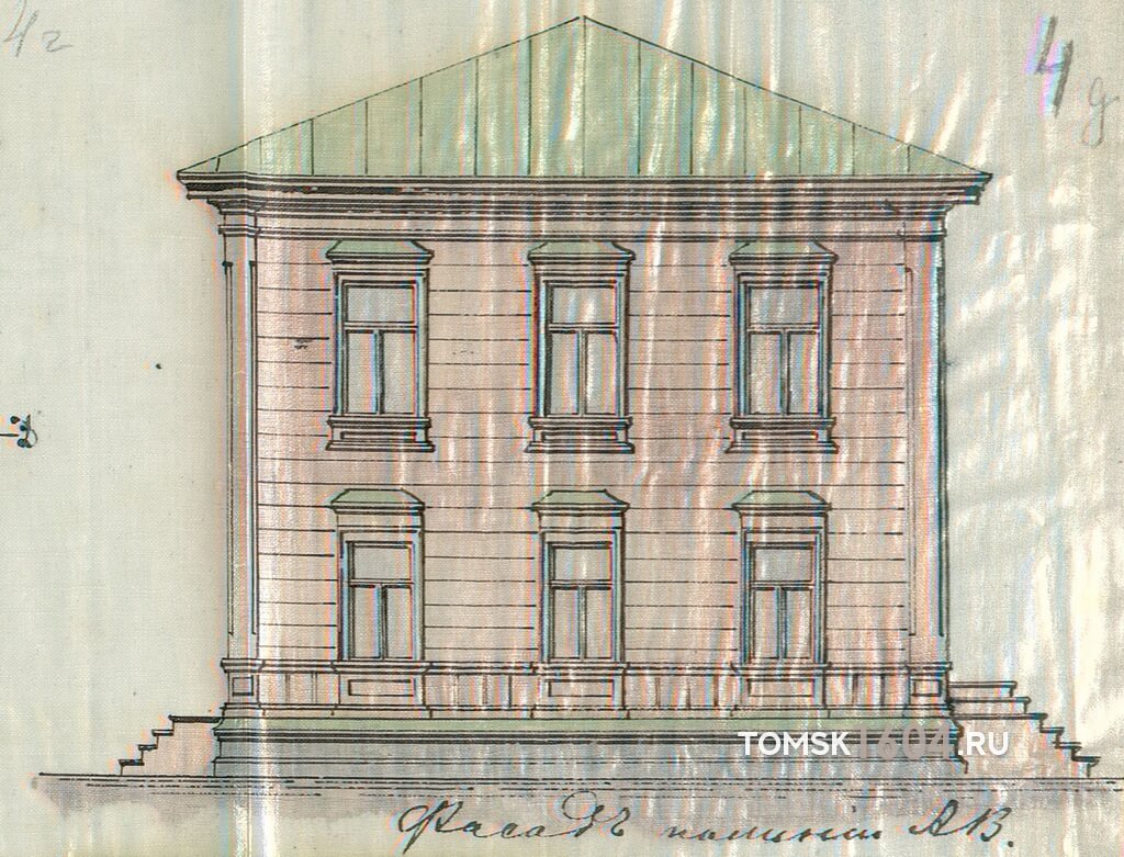 Проект дома Шмотина. 1893г. Источник: ГАТО.