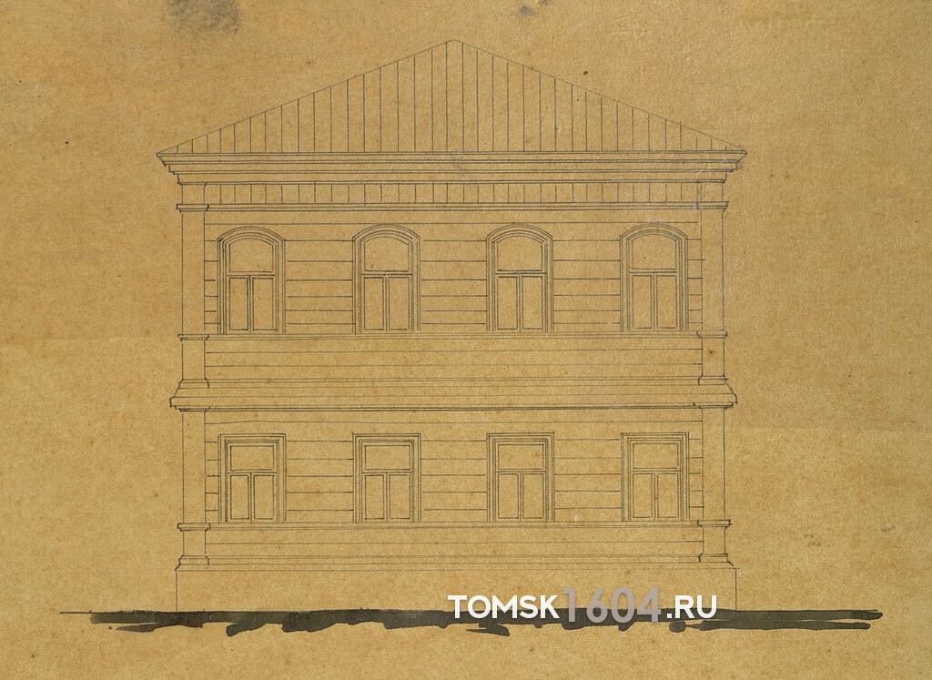 Проект фасада дома А.Ф. Туликова на Нечевском пер. 1893г. Источник: ГАТО.