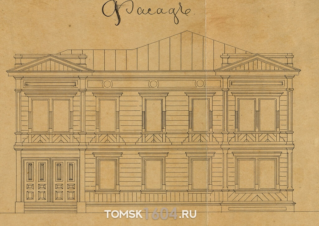 Проект фасада дома И.А. Быстржицкого. 1898г. Источник: ГАТО.