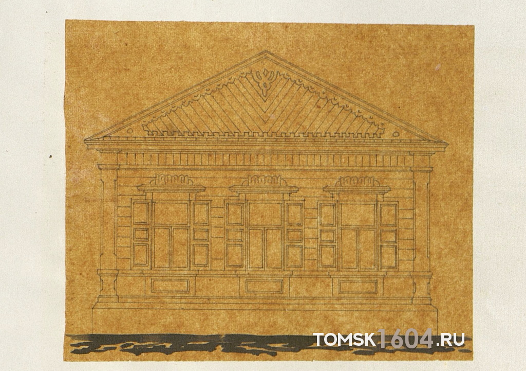 Проект фасада дома Андреева. 1893г. Источник: ГАТО.