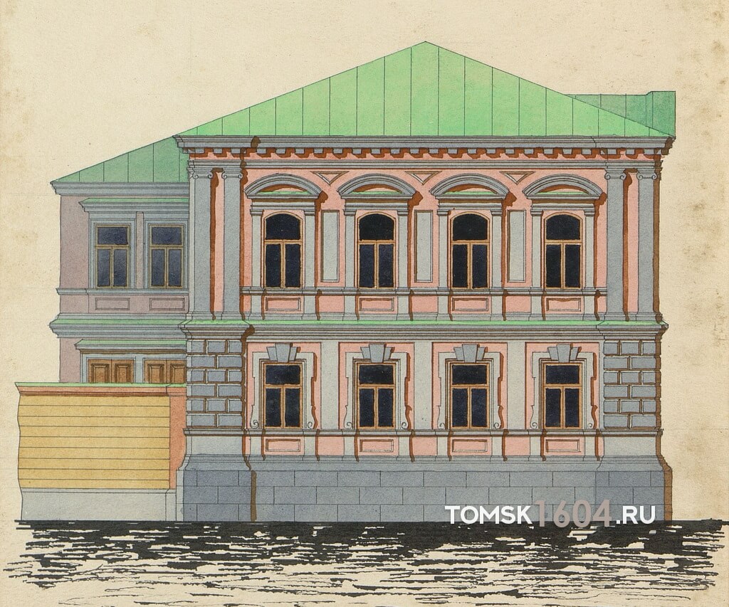 Проект фасада по Дворянской улице дома Колотилова