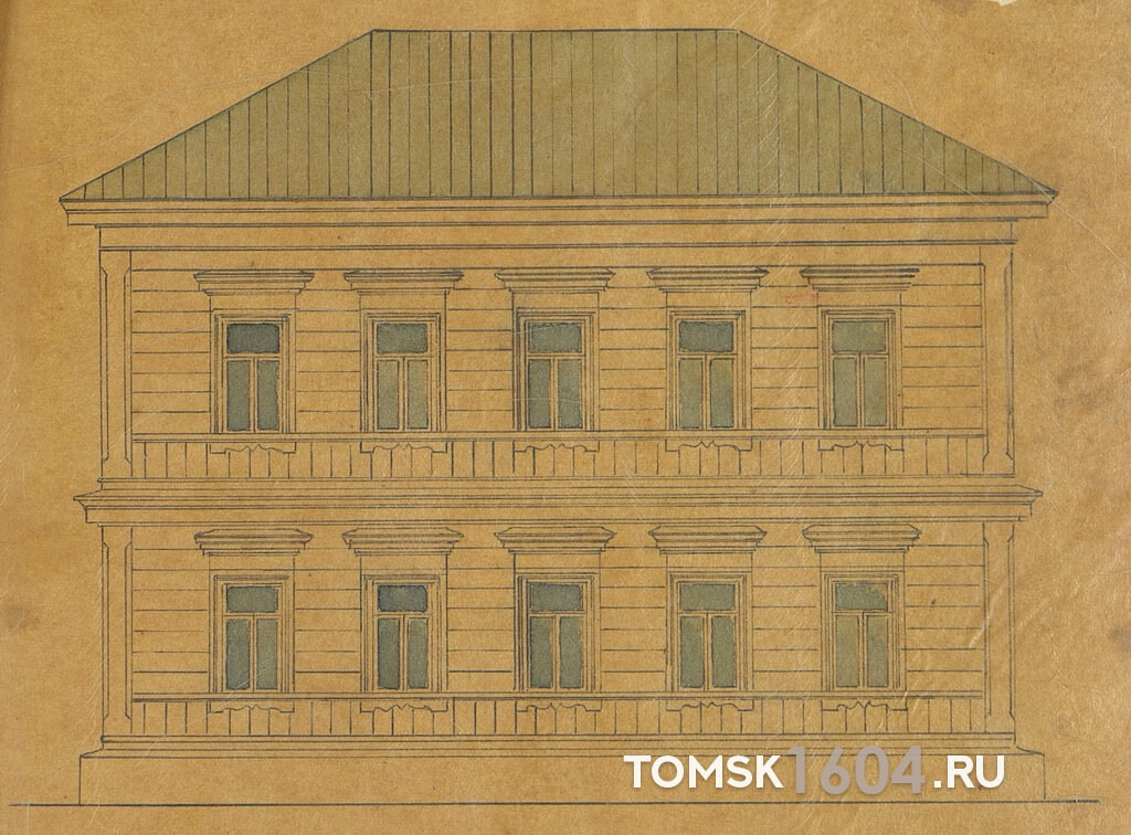 Проект фасада дома Кайдалова. 1891г. Источник: ГАТО.
