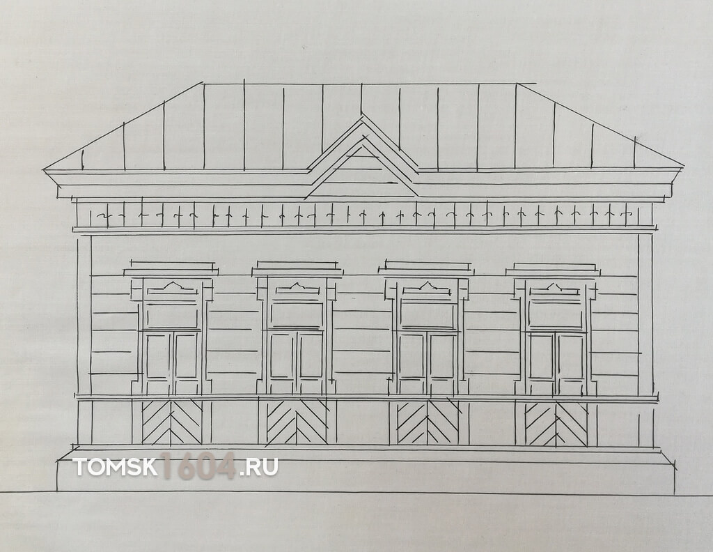 Проект фасада дома Камбалиной. 1903г. Источник: ГАТО.