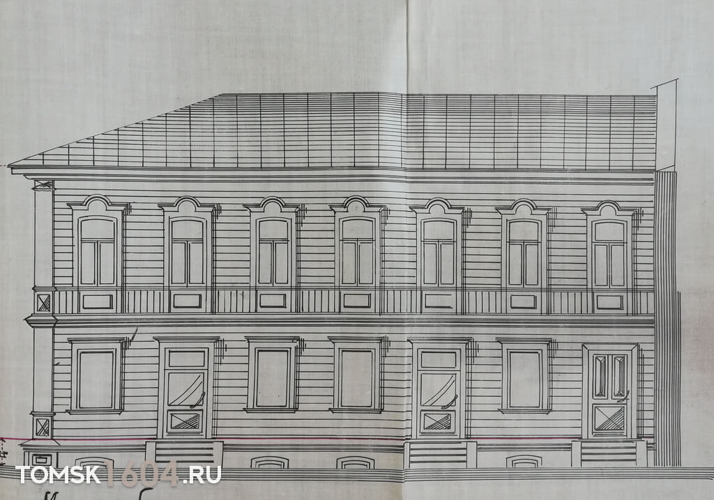 Проект фасада дома Скавинского на Обрубной ул. 1908г. Источник: ГАТО.