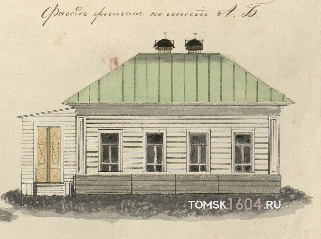 Проект фасада дома Коробовых. 1897г. Источник: ГАТО.