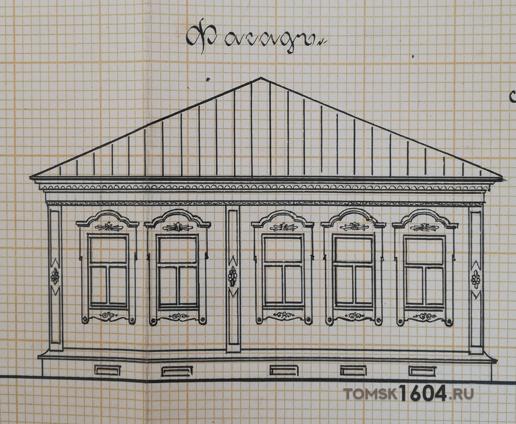 Проект фасада дома Репина. 1919г. Источник: ГАТО.