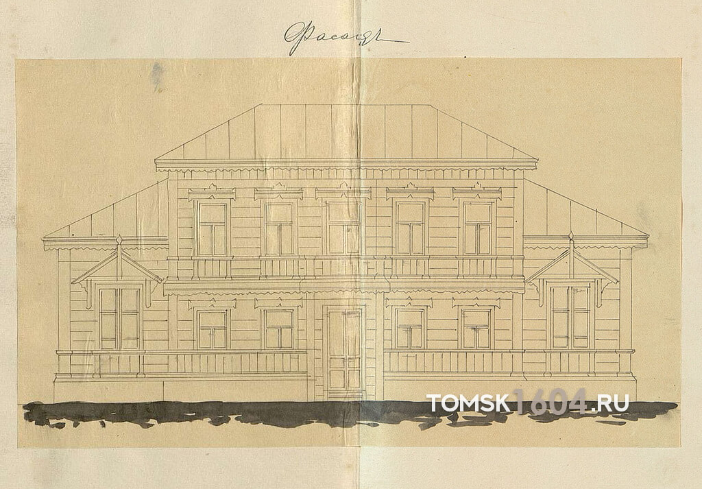 Проект фасада дома Фуксмана. 1895г. Источник: ГАТО.