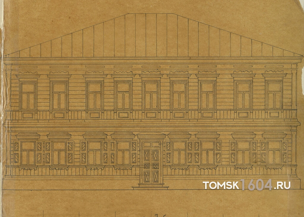 Проект фасада дома Будзько. 1891г. Источник: ГАТО.