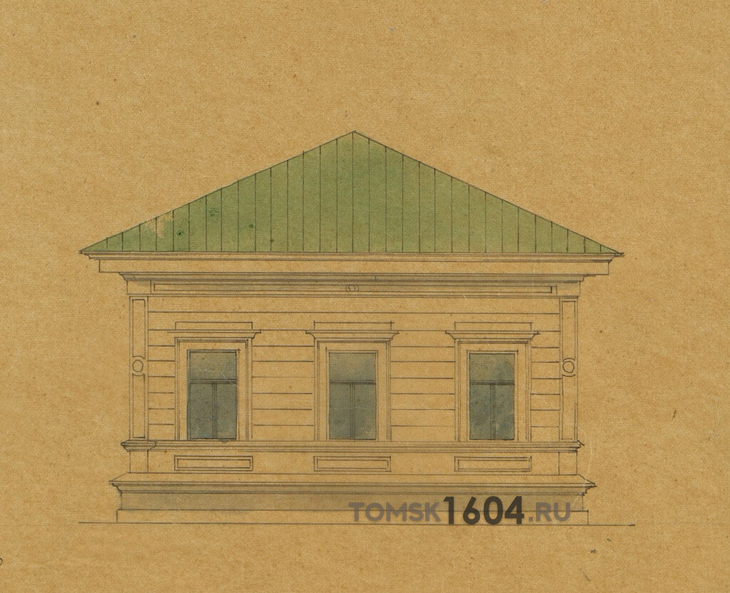 Проект фасада дома Каракулова. 1887г. Источник: ГАТО.