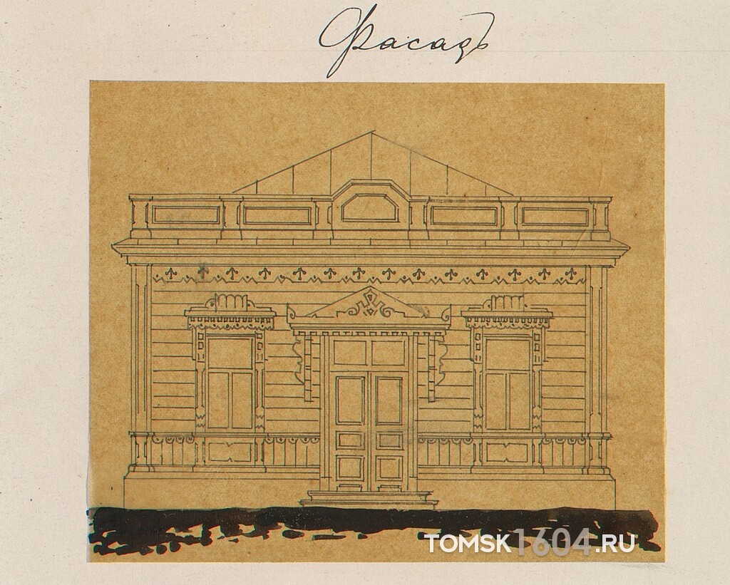 Проект фасада дома Фуксмана. 1892г. Источник: ГАТО.